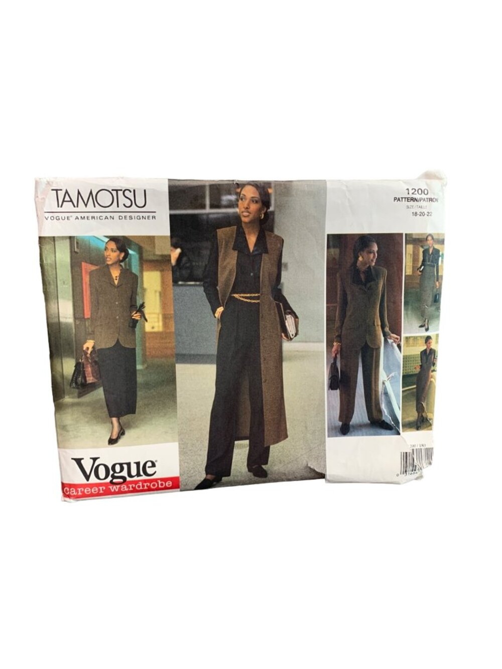 Tamotsu Vogue Sew Pattern 1200 Jacket Shirt Skirt Pant Size 18-20-22 Uncut